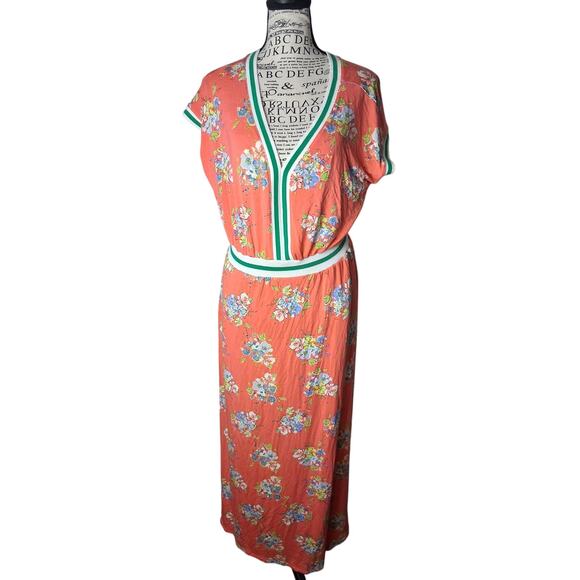 Matilda Jane Orange Floral Maxi Dress Size medium womens NWOT - Picture 1 of 4